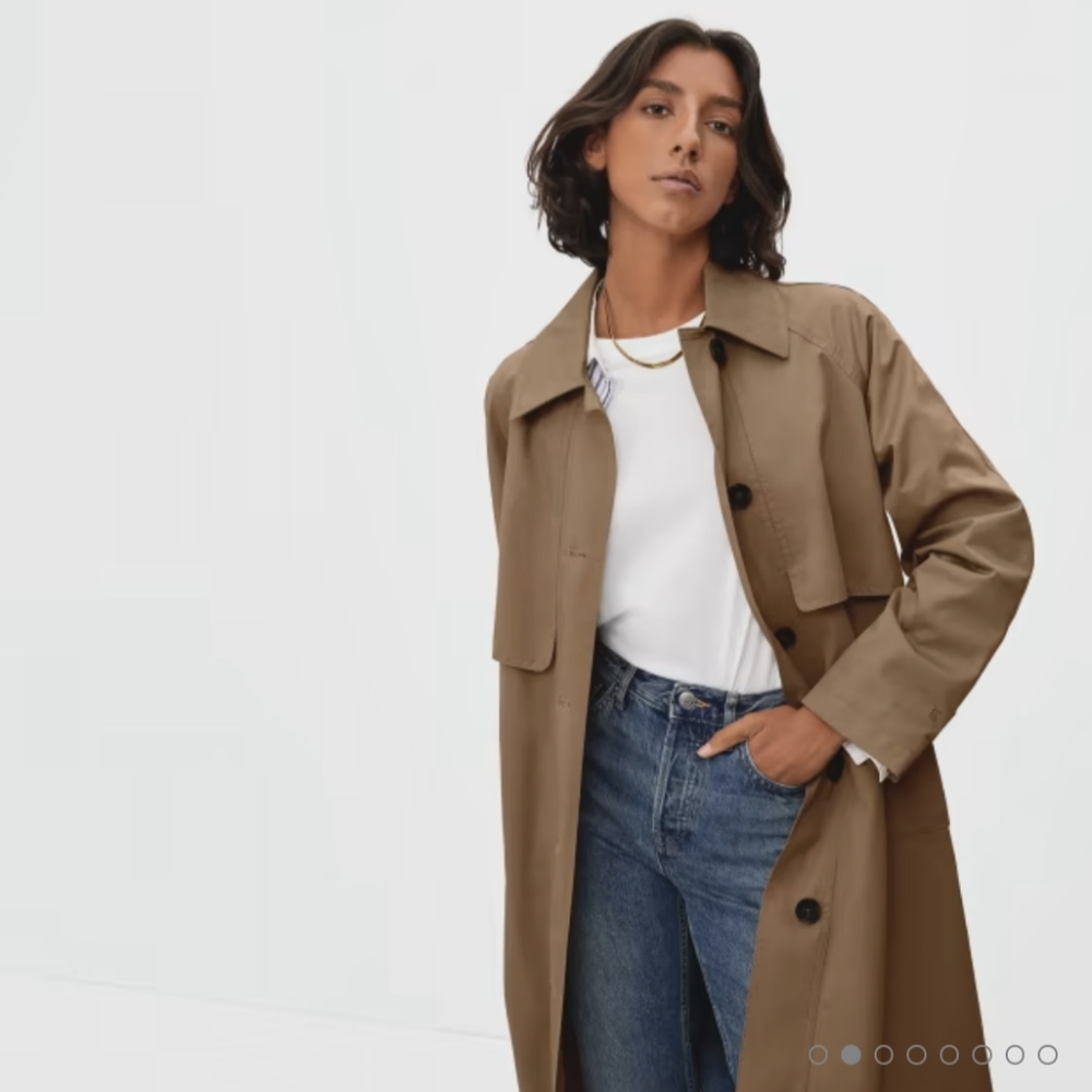 NWOT Everlane Tan Trench Long Mac Coat